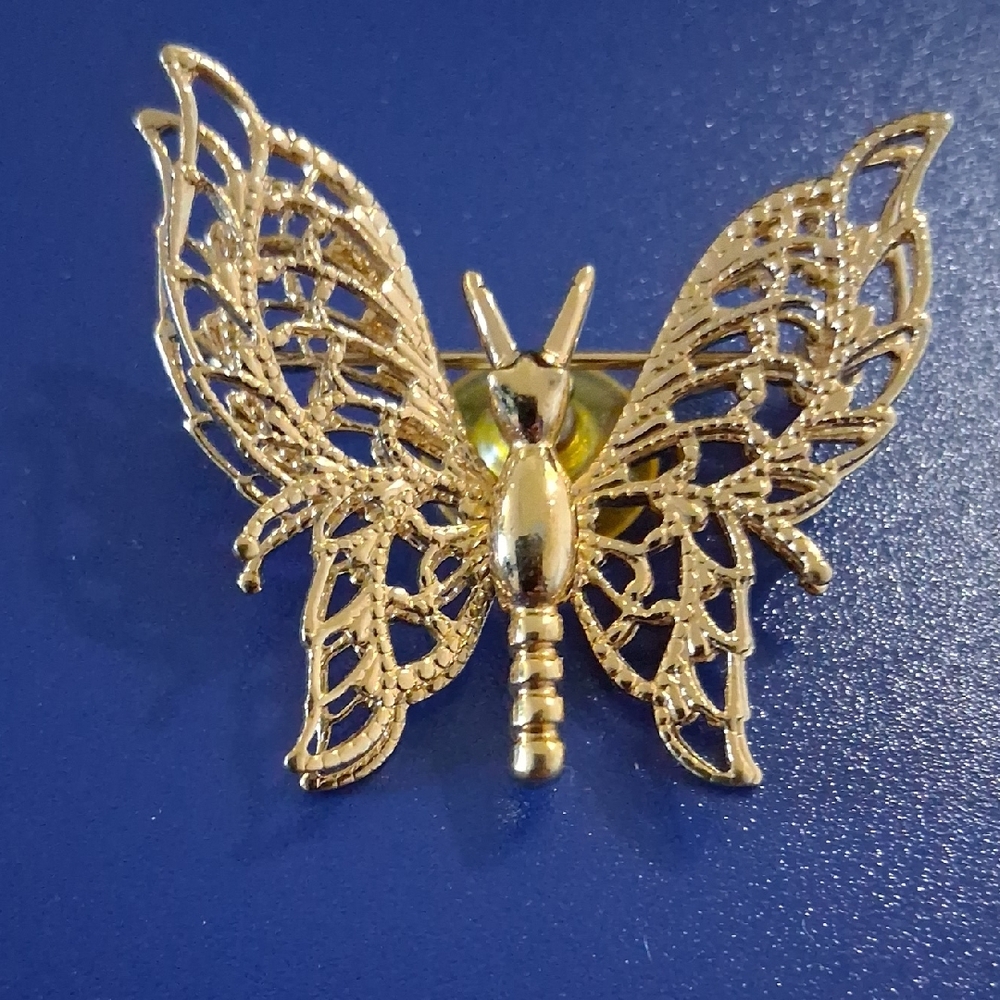 Not Rated Gold Butterfly Brooch